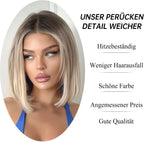 Peruka Krótki Bob Coplay Blond Proste włosy do Ramion Naturalny Wygląd