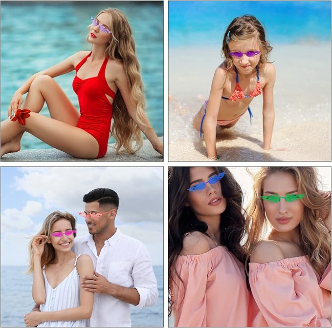 Okulary Imprezowe Na Imprezę Płomienie Kolorowe na Festiwal Party