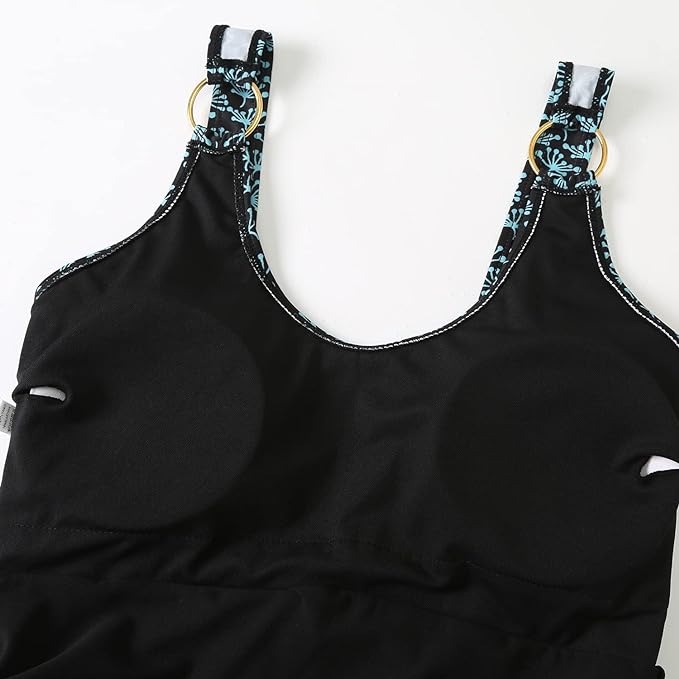 Strój Dwuczęściowy Retro Vintage Wysoki Stan Wzór w Kratkę