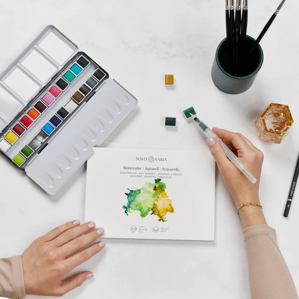 Papier Blok Do akwareli Akwarelowy Do Farb Wodnych A5 Oryginalny Solo Varia