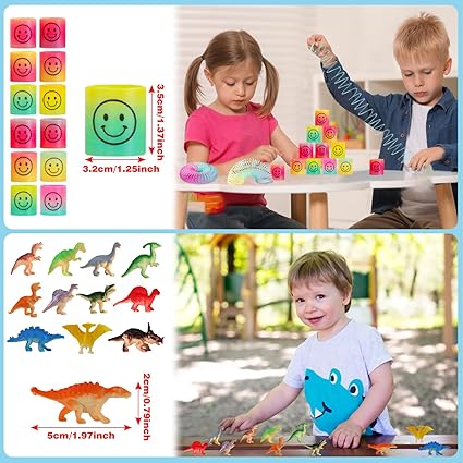 Zestaw prezentowy dla dzieci dinozaury zabawki tatuaże gadżety 80 el