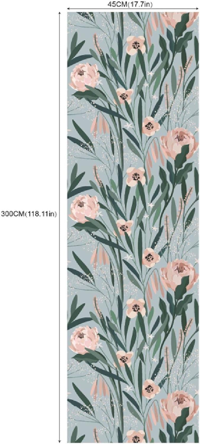Samoprzylepna Okleina Meblowa BOHO Miętowa Pastelowa Wzór w Kwiaty 3m x 45cm