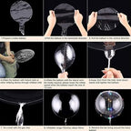 Balony transparentne LED czerwone 10 szt. dekoracja romantyczna bobo