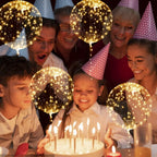 Zestaw 15 LED Świecące Balony Balonów BOBO Na Wesele Komunię Ozdobne Transparentne