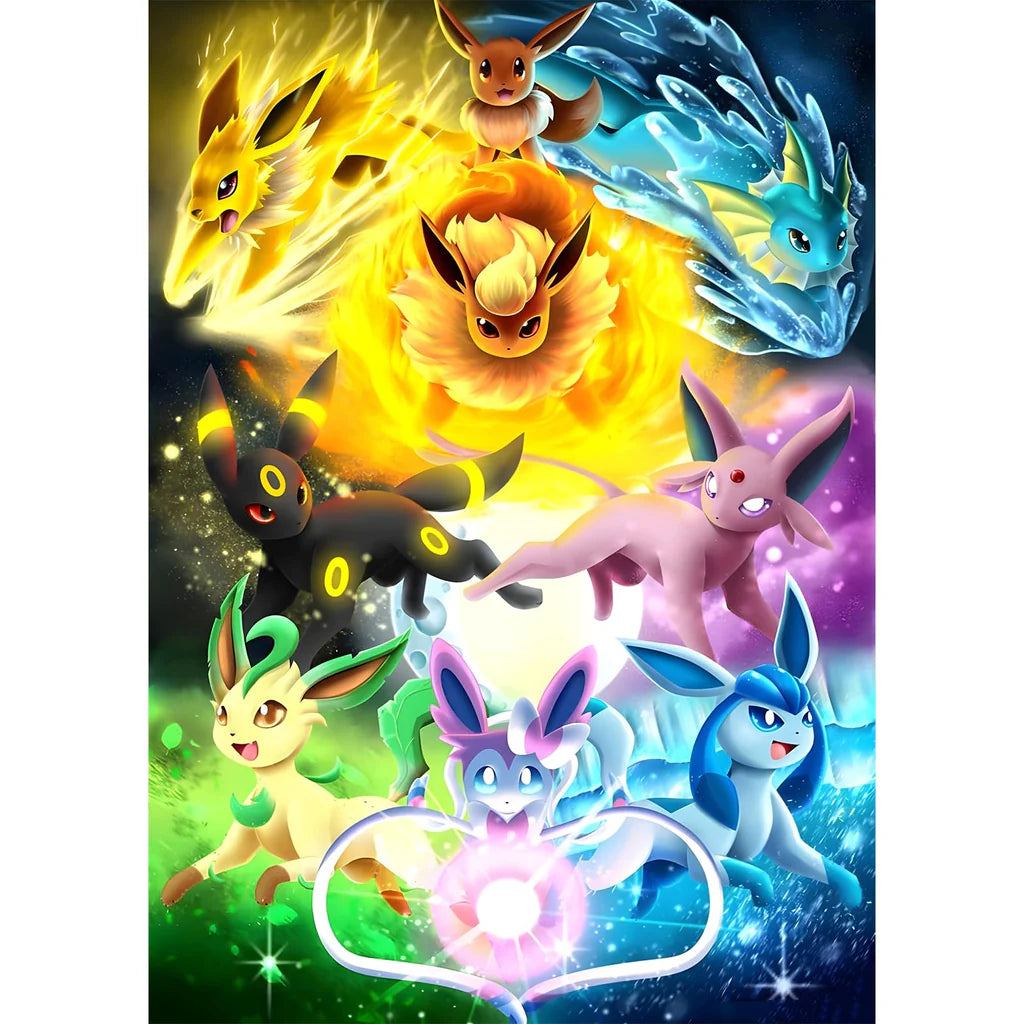 Duży Zestaw Do Haftu Diamentowego dla Dzieci z POKEMONAMI Pokemony 30x40cm Główne zdjęcie produktu