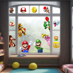 NAKLEJKI Na Szyby Okna Wielorazowe Winylowe dla Dzieci Dekoracja dla dziecka Super Mario