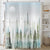 Zasłona prysznicowa tekstylna Tajemniczy Las za Mgłą z lasem 180x180 cm