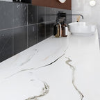 Folia samoprzylepna marmur biały 3D 40 cm x 5 m gruba 0,18 cm blat meble ściany