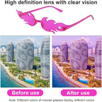 Okulary Imprezowe Na Imprezę Płomienie Kolorowe na Festiwal Party