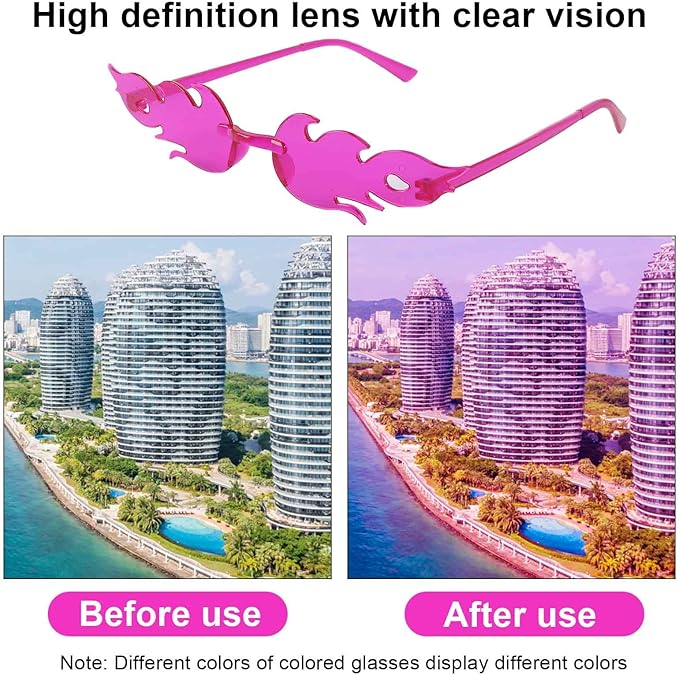 Okulary Imprezowe Na Imprezę Płomienie Kolorowe na Festiwal Party