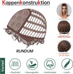 Peruka Krótki Bob Coplay Blond Proste włosy do Ramion Naturalny Wygląd