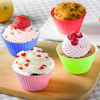 Foremki silikonowe Formy na mini Muffinki Babeczki do pieczenia Deserów 24 sztuki 6 kształtów