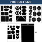 Łatki Samoprzylepne Wodoodporne Naszywki Czarne Uniwersalne Mix kształów