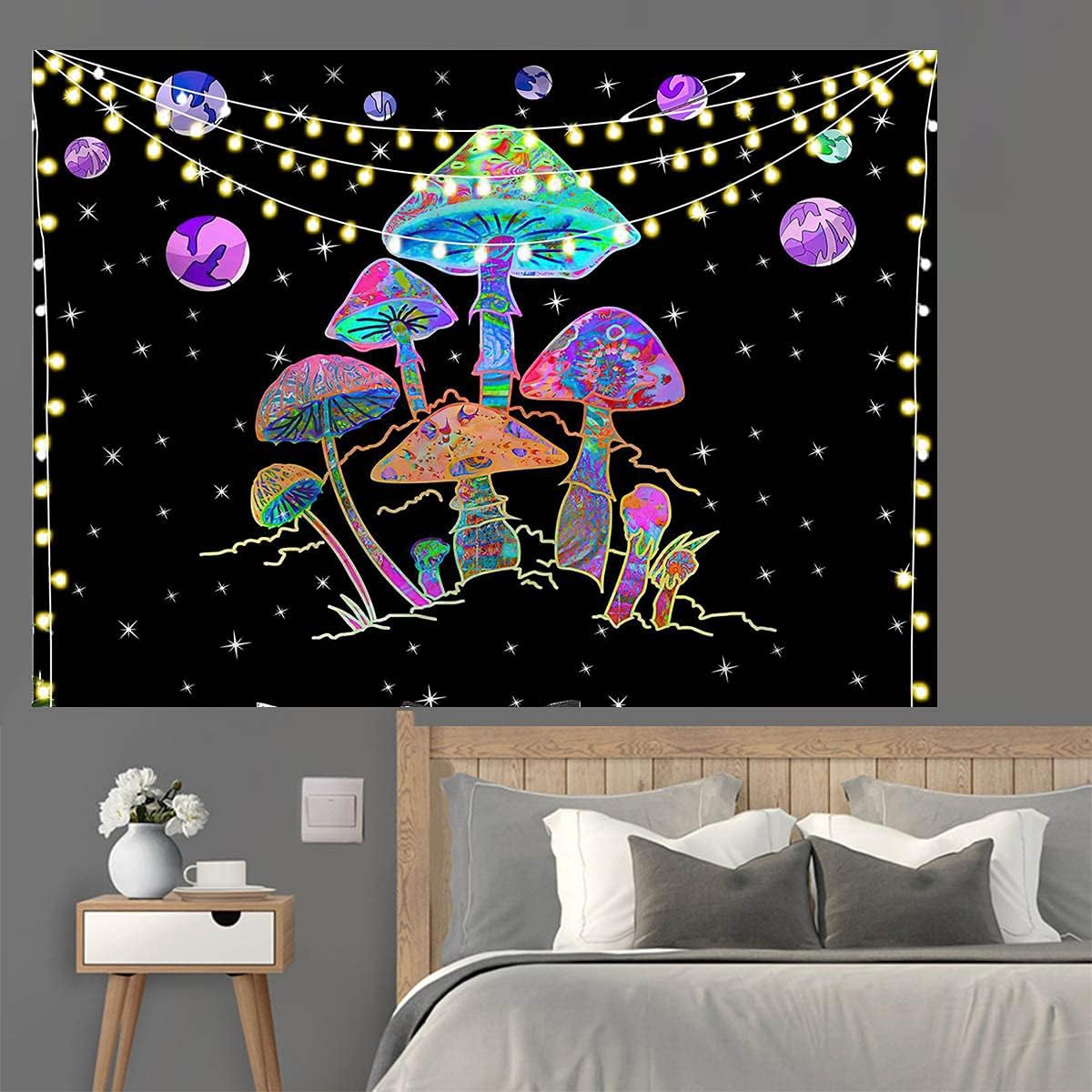 Gobelin na ścianę Tkanina naścienna Tapestry - Psychodeliczny, Grzybki
