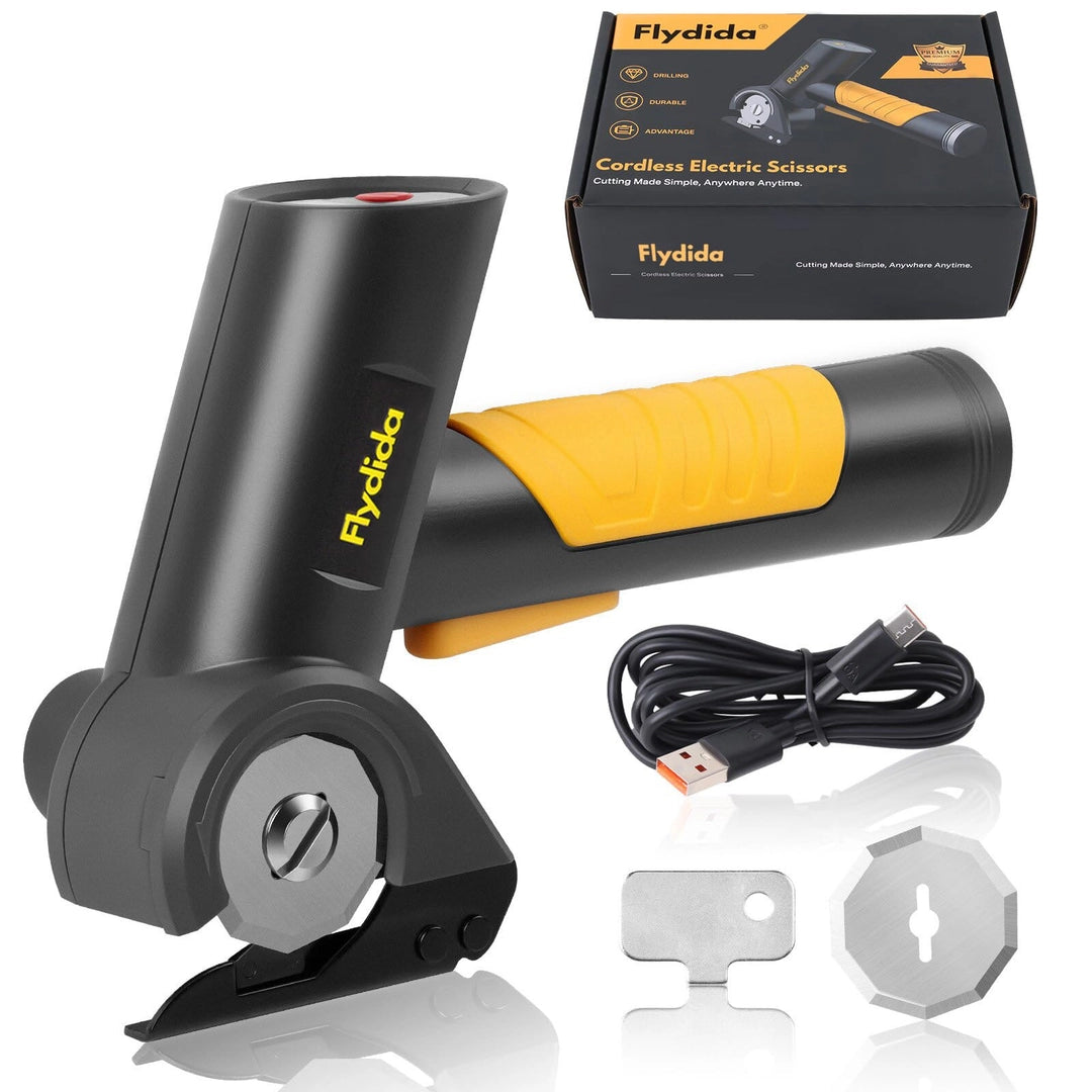 Bezprzewodowe nożyce elektryczne Flydida do tkanin skóry kartonu 250RPM 2500mAh Główne zdjęcie produktu