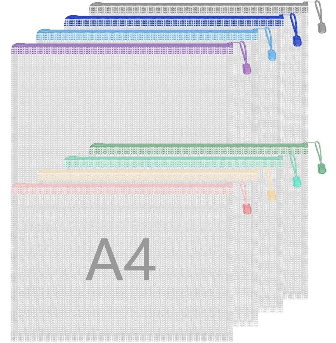 Saszetki Koszulki Teczki na dokumenty A4 z suwakiem 8 szt wodoodporne przezroczyste Główne zdjęcie produktu