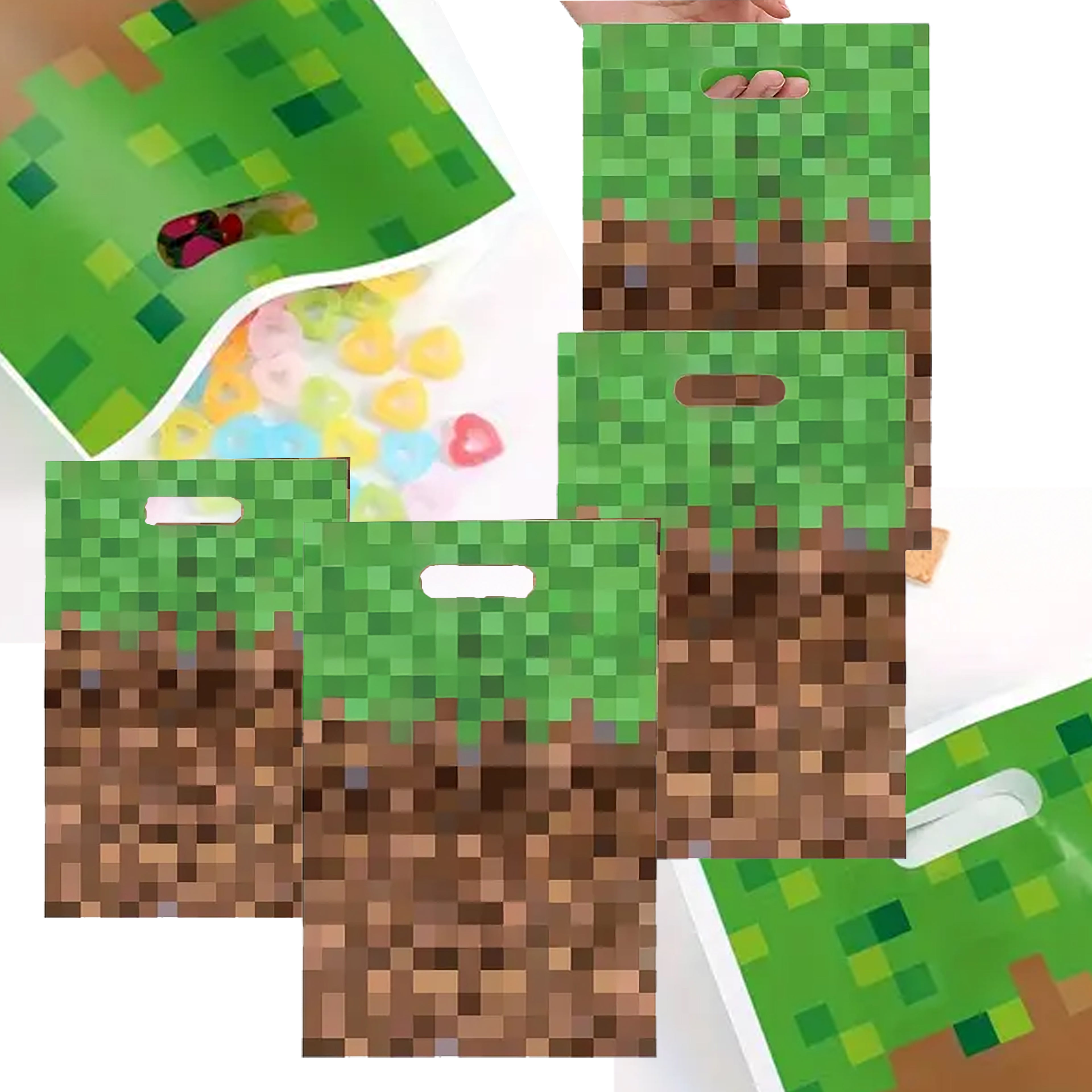 Torebki Torby na słodycze Prezenty Cukierki Upominki Urodziny dla Dzieci 10 szt Minecraft