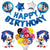 Zestaw Urodzinowych Balonów Sonic Balony Foliowe Lateksowe Komplet