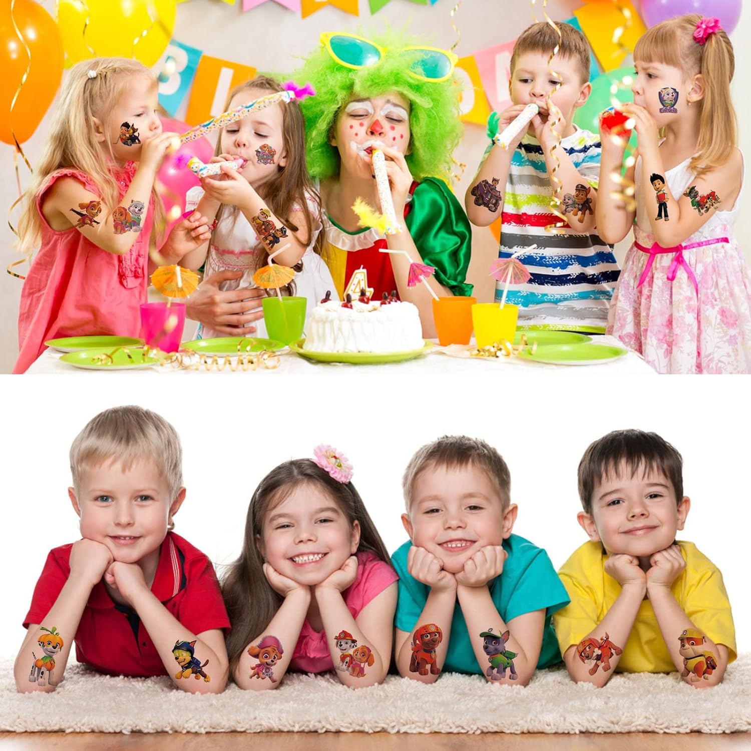 ZESTAW Tatuaży PSI PATROL Tatuaże dla Dzieci Zmywalne Wodne 10 arkuszy