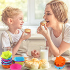 Foremki silikonowe Formy na mini Muffinki Babeczki do pieczenia Deserów 24 sztuki 6 kształtów