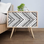 Samoprzylepna Okleina Meblowa Biała Czarny Modny Wzór 6m x 45cm