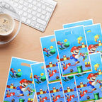 ZESTAW Urodzinowy SUPER MARIO Torebki na Upominki i Bransoletki