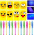 Zestaw Notesów UV Emoji + Magiczne Długopisy 8szt Świecące Sekretne