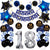Balony Urodzinowe na Osiemnastkę 18 Urodziny Zestaw Balonów Girlanda Niebieskie Czarne Granat