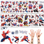 ZESTAW Tatuaży SPIDERMAN Tatuaże dla Dzieci Zmywalne Spiderman 12 arkuszy