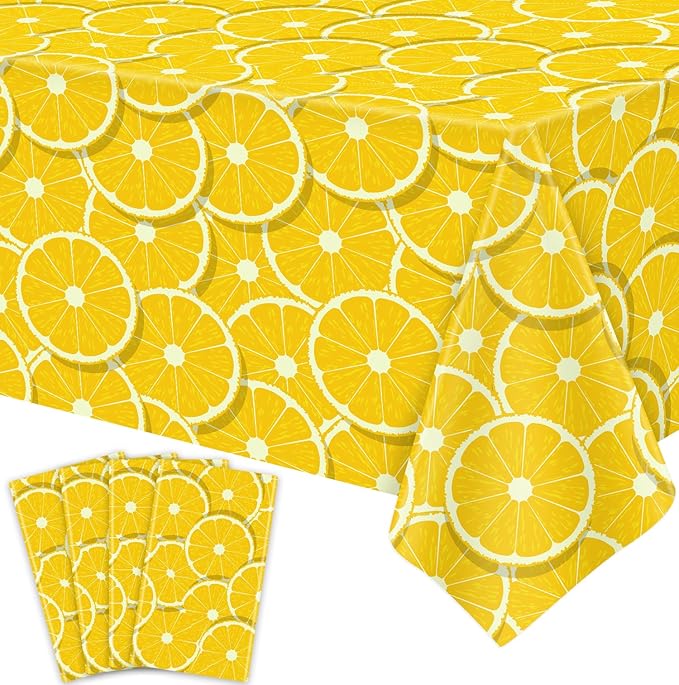 Obrus Cytryny Letni Żółty 220×130 cm Dekoracyjny Na Stół Imprezowy