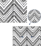 Samoprzylepna Okleina Meblowa Biała Czarny Modny Wzór 6m x 45cm