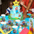 Zestaw Urodzinowy Imprezowy Super Mario Talerze Kubki Widelce Obrus Komplet na 10 osób