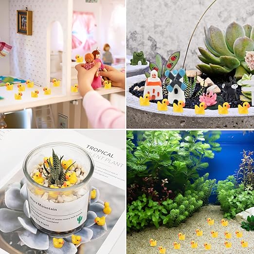 Zestaw Mini Kaczuszki Dekoracyjne 120 szt. Żółte Figurki Do Zabawy DIY Drugie zdjęcie produktu