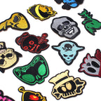 Naszywki termoprzylepne zestaw 16 szt kolorowe Haftowane Naprasowanki Łatki