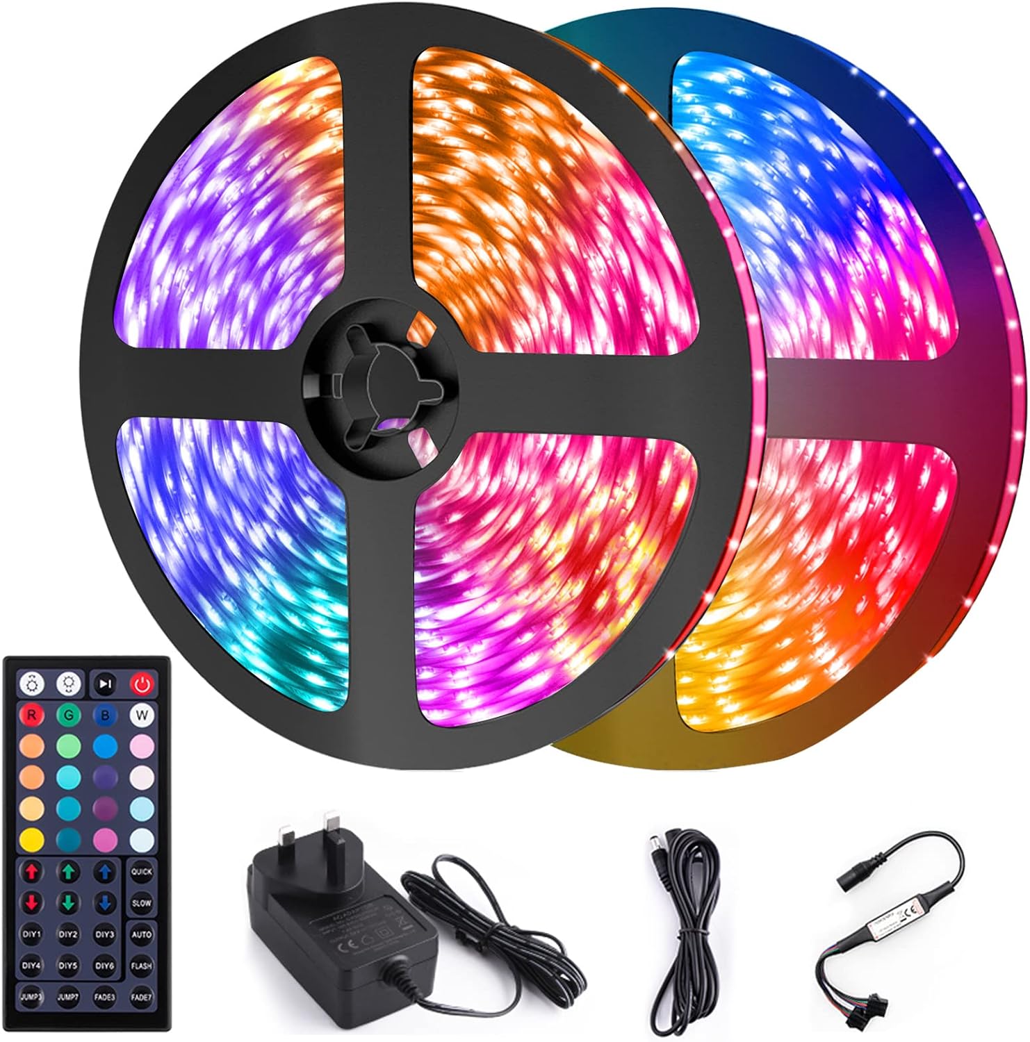 32m 2x16m Taśma LED RF RGB Wielokolorowa Sterowana Pilotem do Cięcia