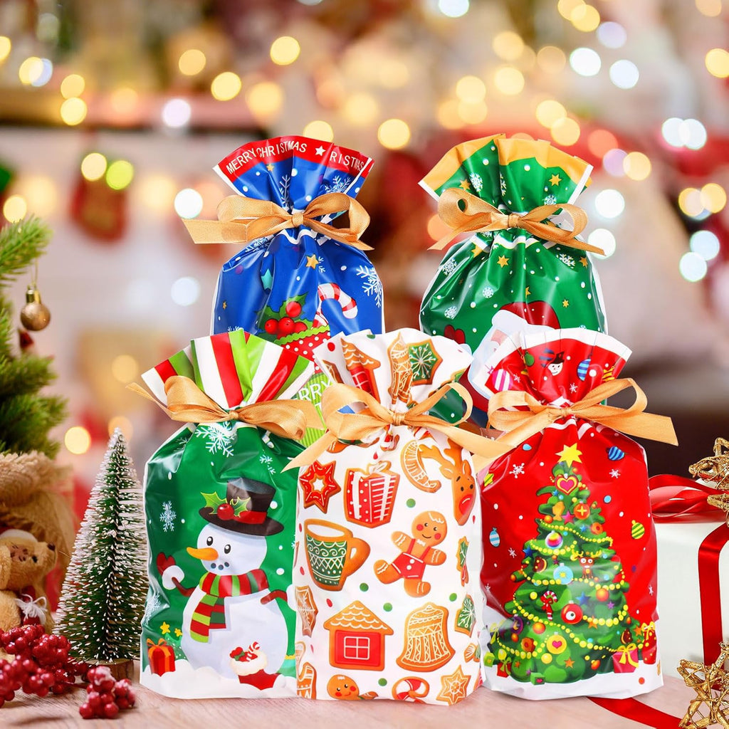 Torebki Torby na słodycze Prezenty Cukierki Upominki Świąteczna na Święta mikołajki 10 sztuk