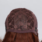 Peruka Krótki Bob Coplay Rudy Miedziany Kręcone włosy z grzywką do Ramion