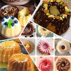 Foremki silikonowe Formy na mini Muffinki Babeczki do pieczenia Deserów 24 sztuki 6 kształtów