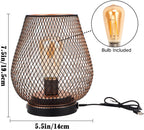 Bezprzewodowa lampkaa stołowa LED Ładowalna USB Metalowa Klatka z Żarówką - ZESTAW 2