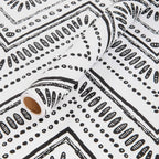 Samoprzylepna Okleina Meblowa Biała Czarny Modny Wzór 6m x 45cm