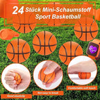 Piłeczki Piłki Antystresowe Mini Koszykówka Piankowe Gniotki Squishy 24szt + Worek