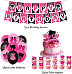Imprezowe Balony Urodzinowe Zestaw Balonów Urodzinowych Baner Na Urodziny Barbie Róż