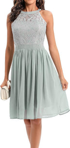 Sukienka Balowa Koktajlowa imprezowa MIĘTOWA Koronka bez Rękawów rozmiar M