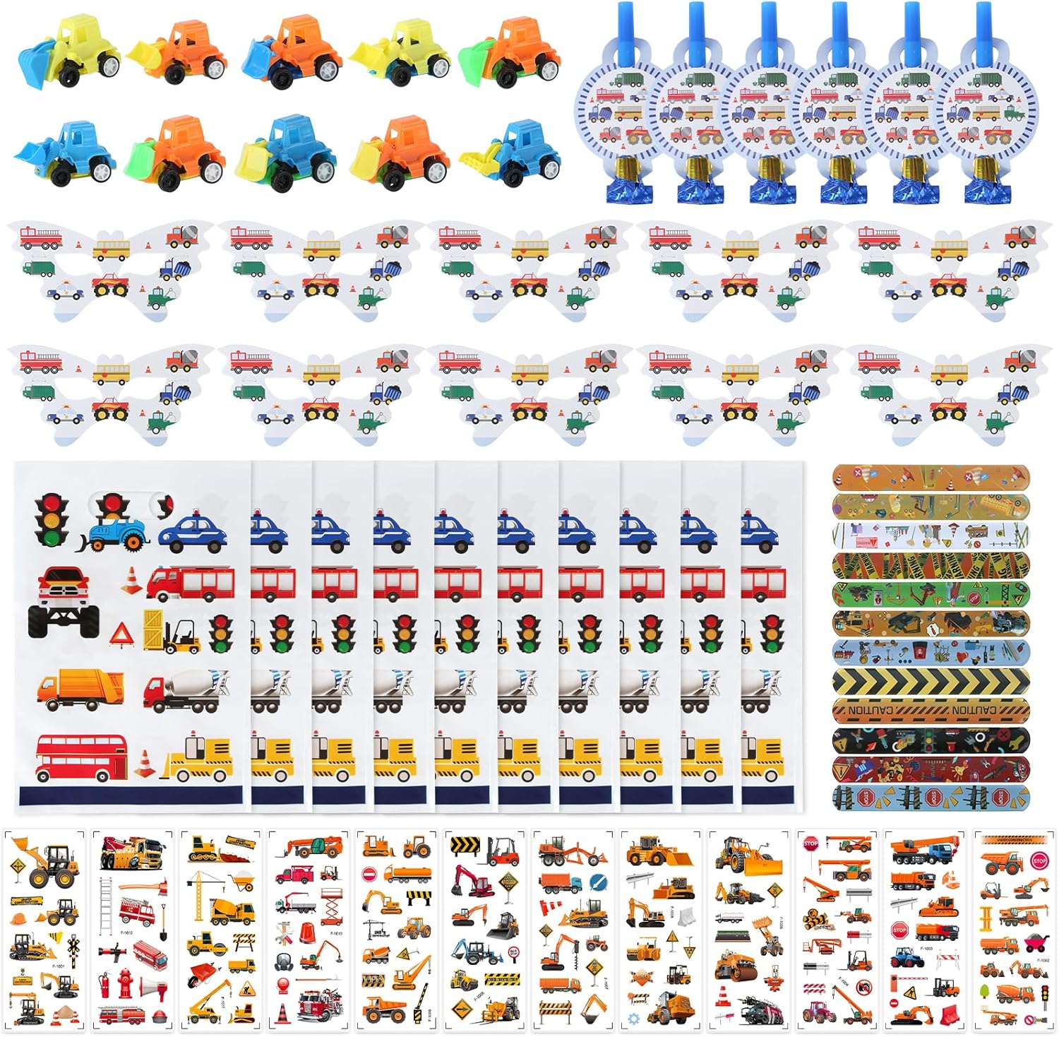 URODZINOWY ZESTAW ZABAWEK Upominków Torebki Na Urodziny Wypełniacze Piniaty - Budowlane Maszyny Główne zdjęcie produktu