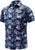 Hawajska Koszula Męska Letni Wzór Granatowa - Kwiaty, Flamingi