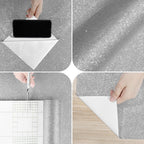 Samoprzylepna Okleina Meblowa Błyszcząca Brokatowa SREBRNA Tapeta 8m x 40cm