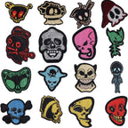 Naszywki termoprzylepne zestaw 16 szt kolorowe Haftowane Naprasowanki Łatki