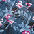 Hawajska Koszula Męska Letni Wzór Granatowa - Kwiaty, Flamingi