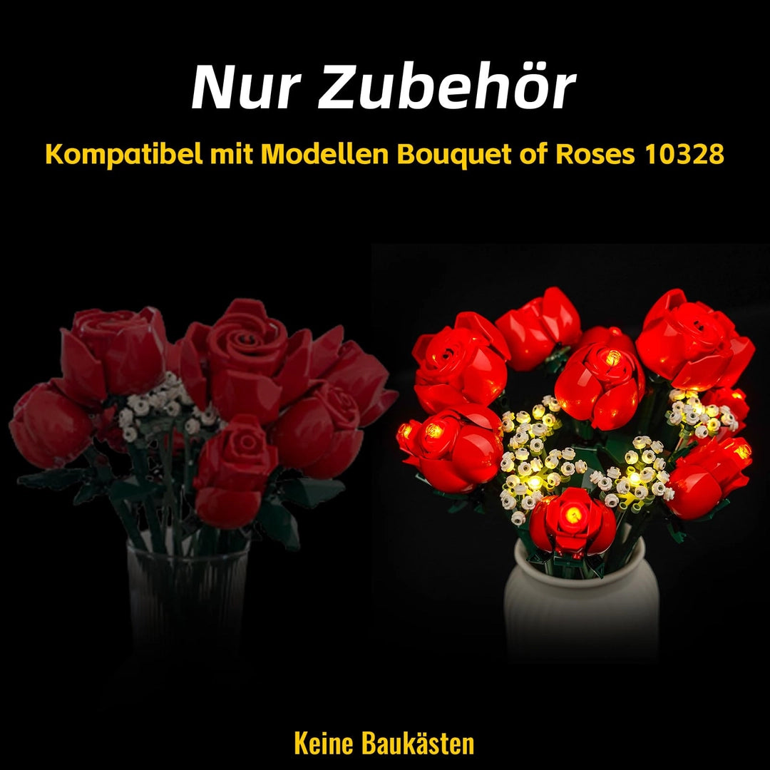 Zestaw LED do LEGO 10328 Bukiet Róż – oświetlenie do klocków