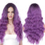 Długa Peruka Fioletowa Fioletowe Włosy Długie 60cm Kręcone Przebranie Cosplay Anime